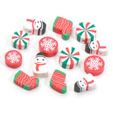 Christmas Polymer Clay Beads Snowman Snowflake Spacer For Jewelry Making