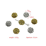 Alloy Peony Flower Bead Connectors for Jewelry Making DIY