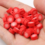 Polymer Clay Beads Christmas Snowman for DIY Jewelry Making