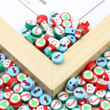 20-100pcs Christmas Clay Beads Polymer Clay Spacer Beads Xmas DIY Accessories