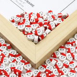20-100pcs Christmas Clay Beads Polymer Clay Spacer Beads Xmas DIY Accessories