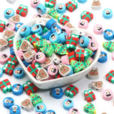20-100pcs Christmas Polymer Clay Beads DIY Jewelry Making