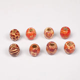 20-100pcs Mixed Printed Wood Beads Large Hole Bead DIY Jewelry Accessories