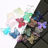 20-100pcs 10mm Multicolor Small Butterfly Czech Glass Beads Crystal Spacer Beads