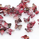20-100pcs 10mm Multicolor Small Butterfly Czech Glass Beads Crystal Spacer Beads