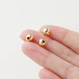 20-100pcs 14K 18K Platinum Round Spacer Beads DIY Jewelry Supplies