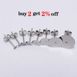 Stainless Steel Blank Earring Studs Base for DIY Jewelry