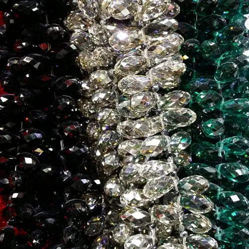 Teardrop Crystal Loose Strand Glass Beads 100Pcs