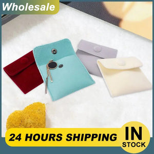 Velvet Jewelry Packaging Pocket Mini Bag Ring Necklace Organizer