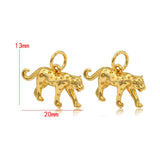 14K Brass Leopard Charms Pendants DIY Jewelry Findings
