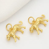 14K Brass Leopard Charms Pendants DIY Jewelry Findings
