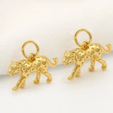 14K Brass Leopard Charms Pendants DIY Jewelry Findings