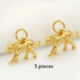 14K Brass Leopard Charms Pendants DIY Jewelry Findings