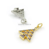 Micro Pave Purple CZ Christmas Trees Charm for DIY Bracelets or Necklaces
