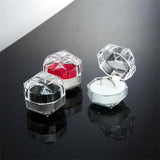 Mini Transparent Proposal Ring Box Display Holder Gift Packaging Box