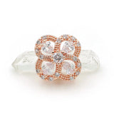 Micro Pave Clear CZ Clover Beads for DIY Bracelets or Necklaces