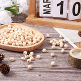 Natural Wood Round Beads Large Hole Spacer Beads for Jewelry Making