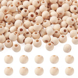 Natural Wood Round Beads Large Hole Spacer Beads for Jewelry Making