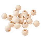 Natural Wood Round Beads Large Hole Spacer Beads for Jewelry Making