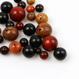 6-15mm Natural Wood Beads Round Wooden Spacer Loose Beads For Jewelry Making