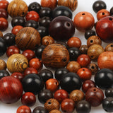6-15mm Natural Wood Beads Round Wooden Spacer Loose Beads For Jewelry Making