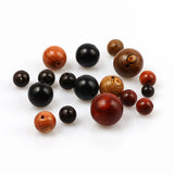 6-15mm Natural Wood Beads Round Wooden Spacer Loose Beads For Jewelry Making