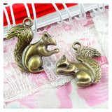 40pcs Antique Bronze Squirrel Charms Pendant for DIY Bracelet Necklace