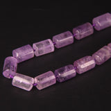 Faceted Light Amethysts Cylinder Nugget Pendant Beads 20-21pcs/strand