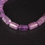 Faceted Light Amethysts Cylinder Nugget Pendant Beads 20-21pcs/strand