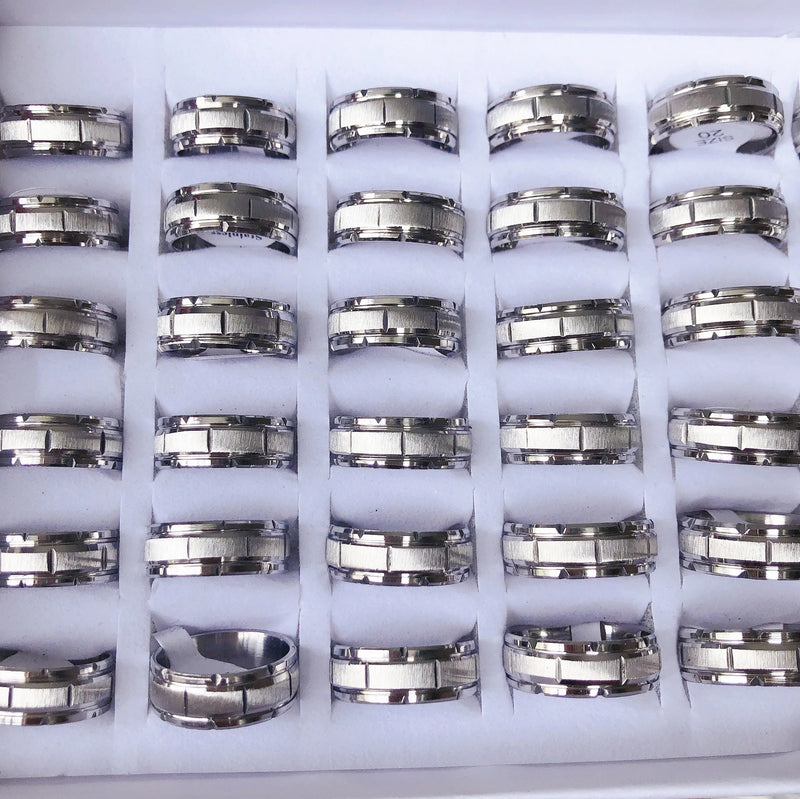 Personalized Stainless Steel Rings Set - 20/24/36pcs