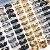 Personalized Stainless Steel Rings Set - 20/24/36pcs