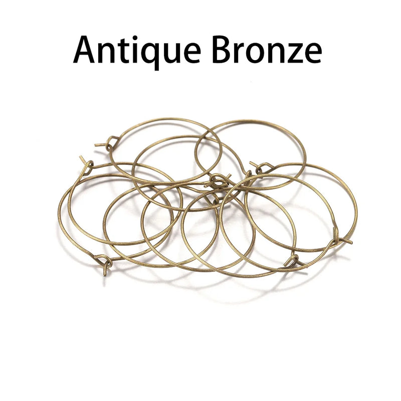 Metal Hoops Earring Big Circle Wire Hoops for Jewelry Making Supplies