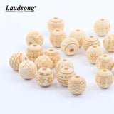 Natural Round Wooden Beads for DIY Pacifier Chain Teeth Chain