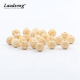 Natural Round Wooden Beads for DIY Pacifier Chain Teeth Chain