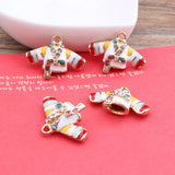 Hanbok Cloth Pendant Charms Enamel Alloy Colorful Jewelry Pendants