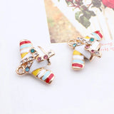 Hanbok Cloth Pendant Charms Enamel Alloy Colorful Jewelry Pendants