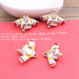 Hanbok Cloth Pendant Charms Enamel Alloy Colorful Jewelry Pendants