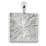 Silver Plated Square Pendant Trays for 18mm Cabochons - C1661
