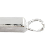 Silver Plated Square Pendant Trays for 18mm Cabochons - C1661