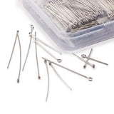 Stainless Steel Eye Flat Head Jewelry Findings Set for DIY Bracelet Necklace