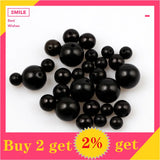 Natural Ebony Round Beads Bracelet Necklace DIY Jewelry Crafts