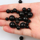 Natural Ebony Round Beads Bracelet Necklace DIY Jewelry Crafts