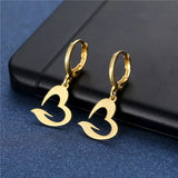 20/30/50 Pairs High Stainless Steel Hoop Earring Love Jewelry For Women