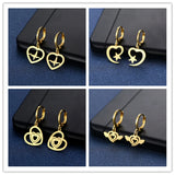20/30/50 Pairs High Stainless Steel Hoop Earring Love Jewelry For Women