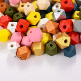 10/12mm Wood Beads Irregular Geometric Spacer Beads for Jewelry Making