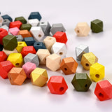 10/12mm Wood Beads Irregular Geometric Spacer Beads for Jewelry Making