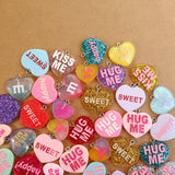 Random Heart Set Charms for Jewelry Making - 20/30/60/100Pcs/Lot