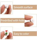 20-300pcs Painted Natural Wood Ball Beads 6-20mm DIY Jewelry Making