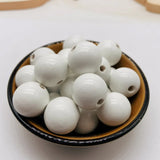 20-300pcs Painted Natural Wood Ball Beads 6-20mm DIY Jewelry Making