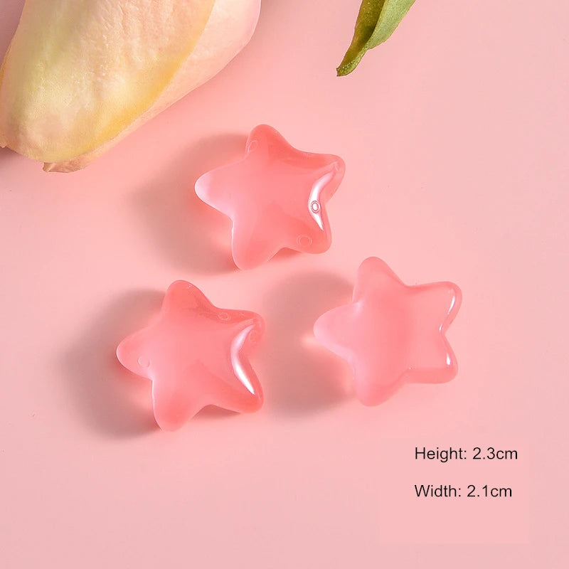 20-30Pcs Cartoon Luminous Star Resin Accessories DIY Home Decoration Craft